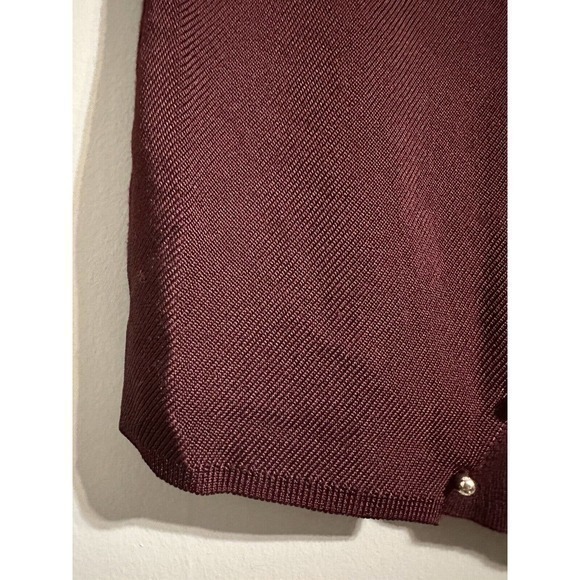 White House Black Market Button‎ Detail Tunic Dark Burgundy Size XS #972 - Picture 6 of 14